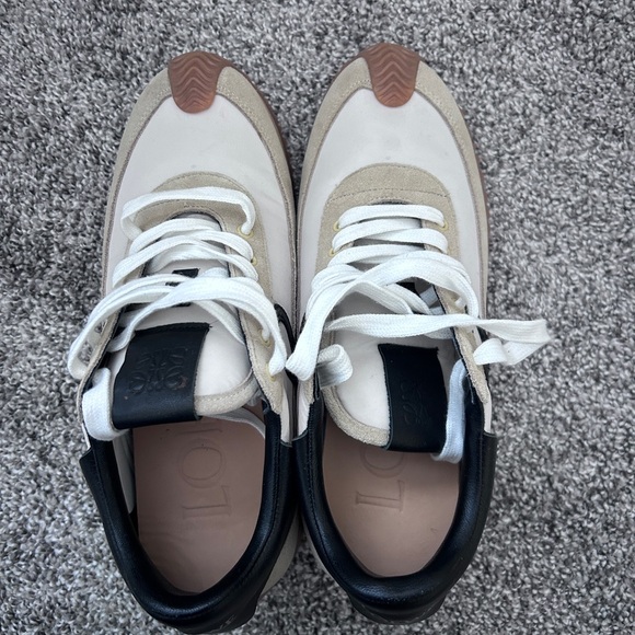 [NEVER WORN] Loewe Women's Cream and Black Sneakers - Picture 2 of 5